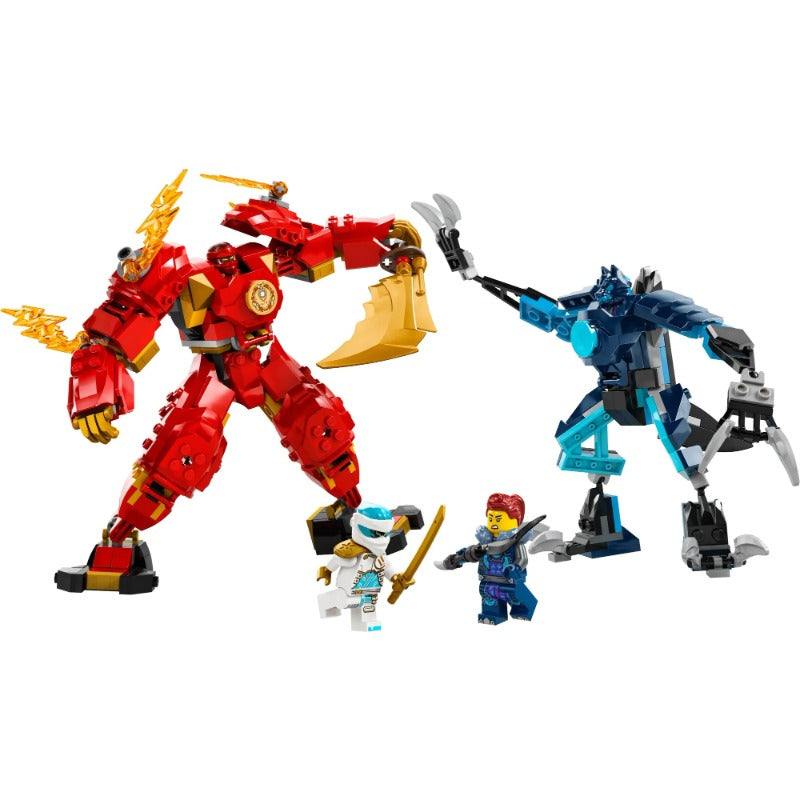 Elemental Fire Mech building block set detail view 1