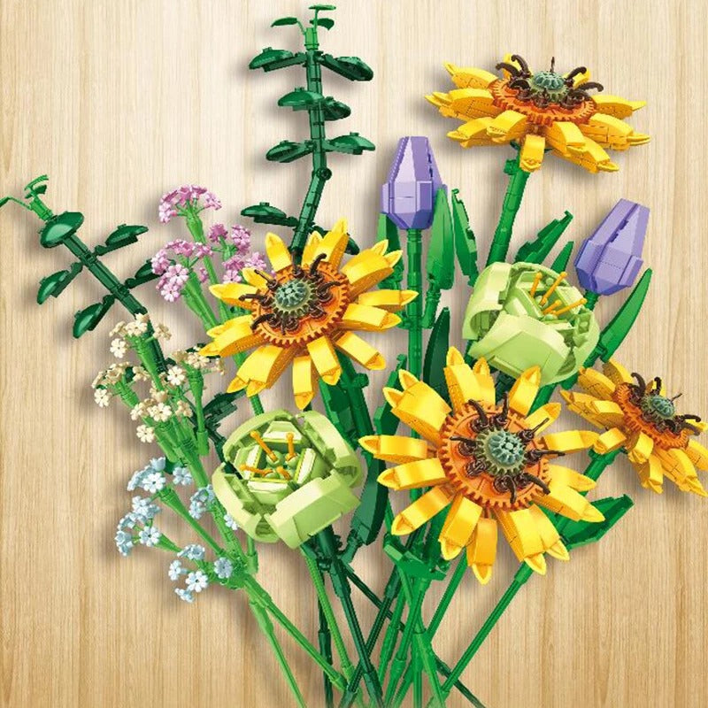 Brick-built flower bouquet, model 655008