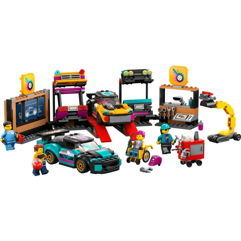 Custom Car Garage building block set detail view 1