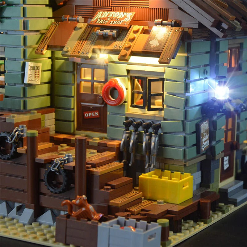 Old Fishing Store Building Set 21310 – 2049 PCS Coastal Modular Shop Kit | Vintage Collector Brick Set