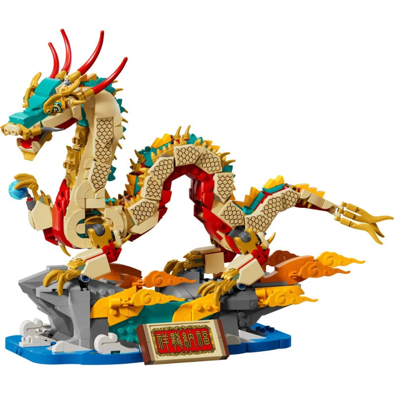 Traditional Chinese-style dragon building block model