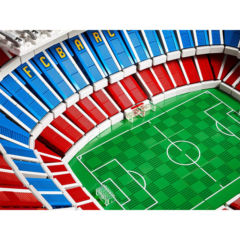 Alternate angle of the completed 5509-piece stadium set