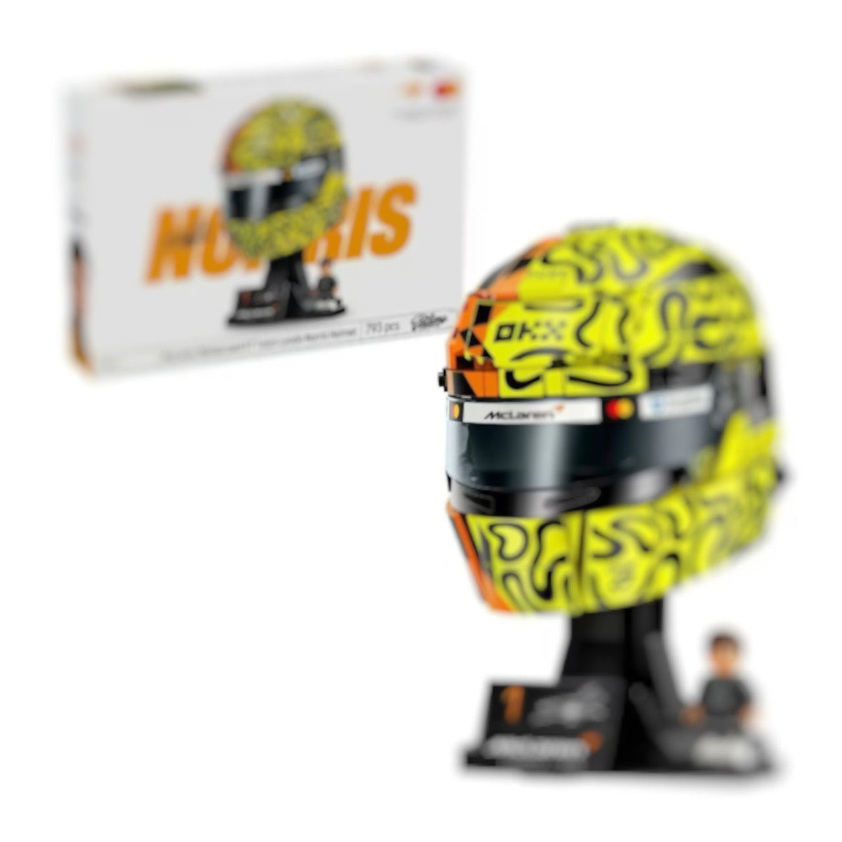 Lando Norris helmet building block model