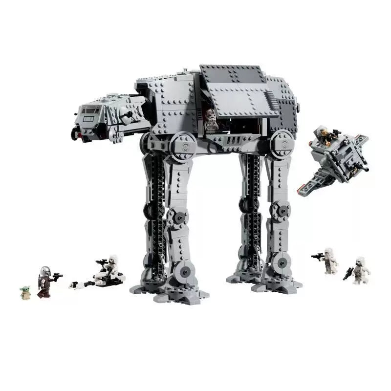 AT-AT walker brick set displayed as a finished model