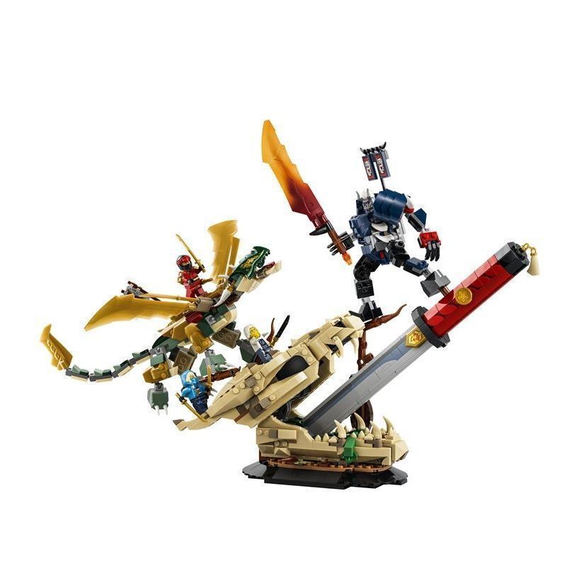 Dragon and blade details on the assembled fantasy model