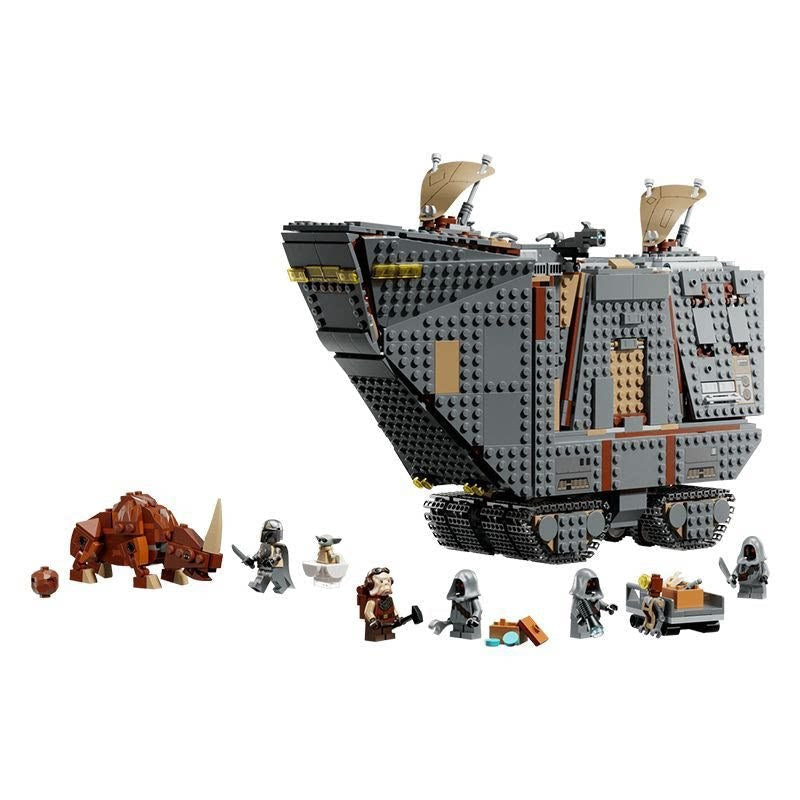 Sandcrawler and Mudhorn arranged together as a display