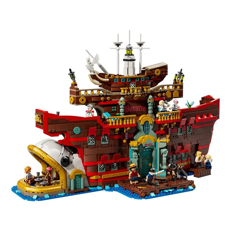 The Baratie Floating Restaurant building block model, rear view