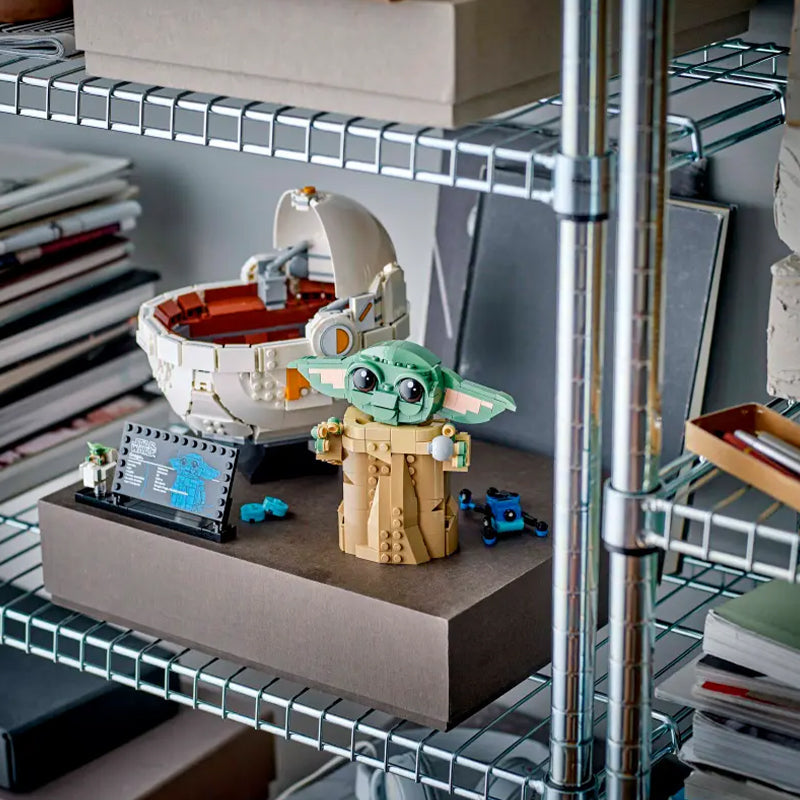 Angled view of the hover pram build in bricks