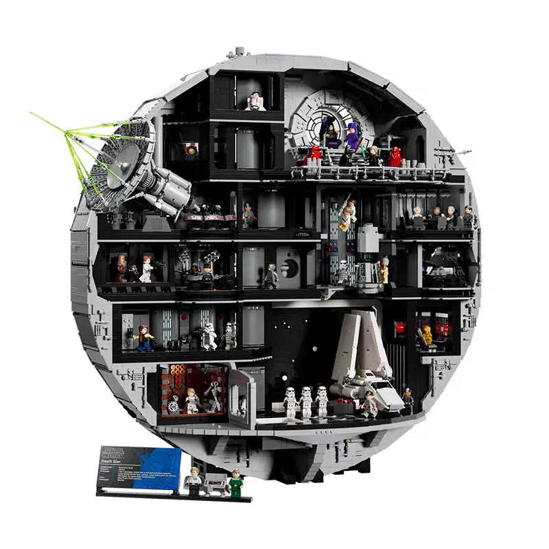 Angled display view of the completed space station model