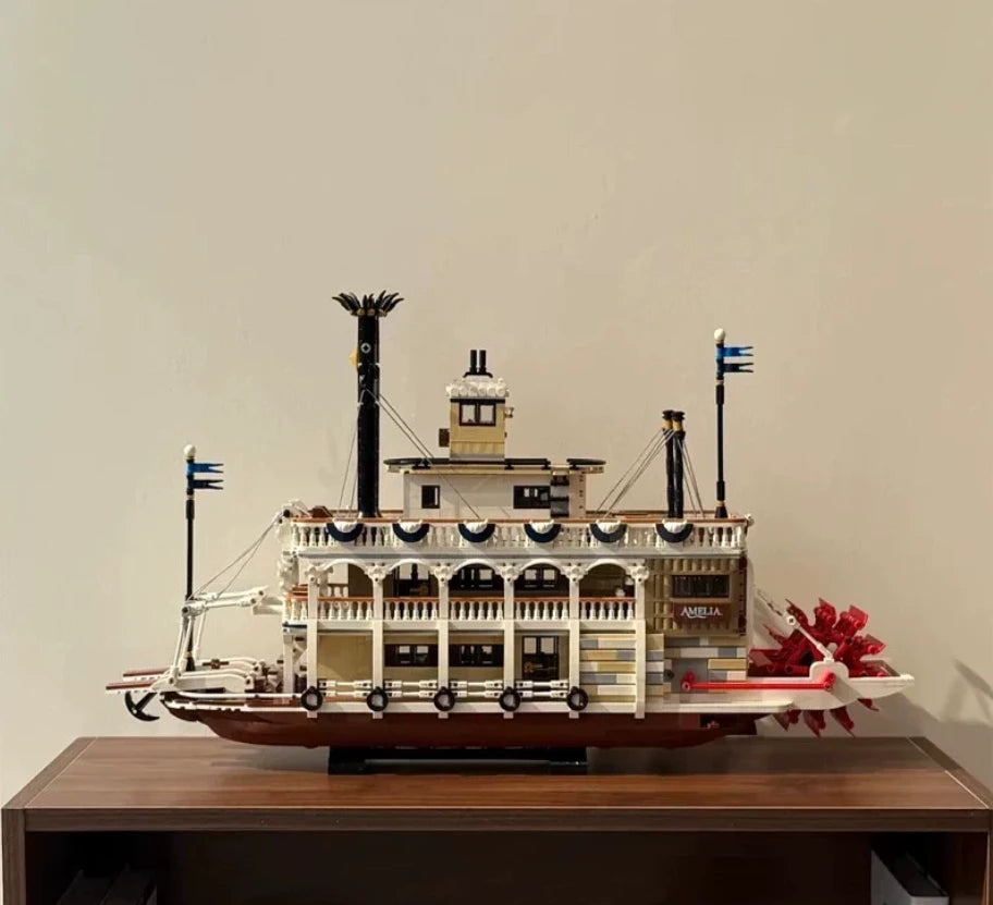 River Steamboat Building Set 21356 – 4090 PCS Classic Paddle Boat Model | Premium Collector Display Brick Set