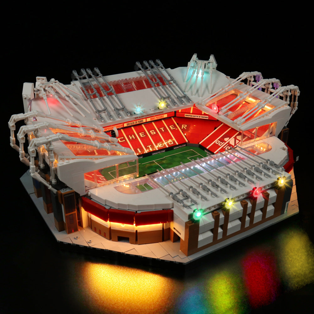 Old Trafford Football Stadium Building Set top-down view of the layout