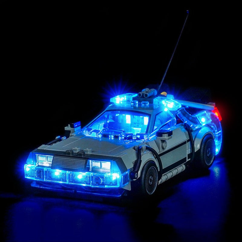 Time machine building block set with LED lighting option