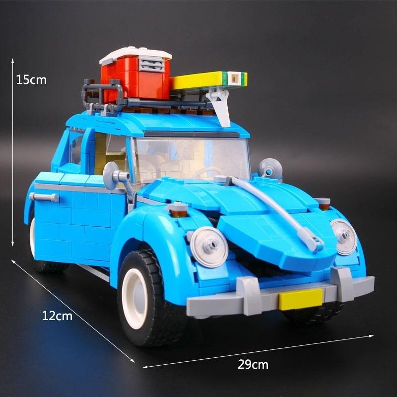 Classic Beetle car building block model included pieces
