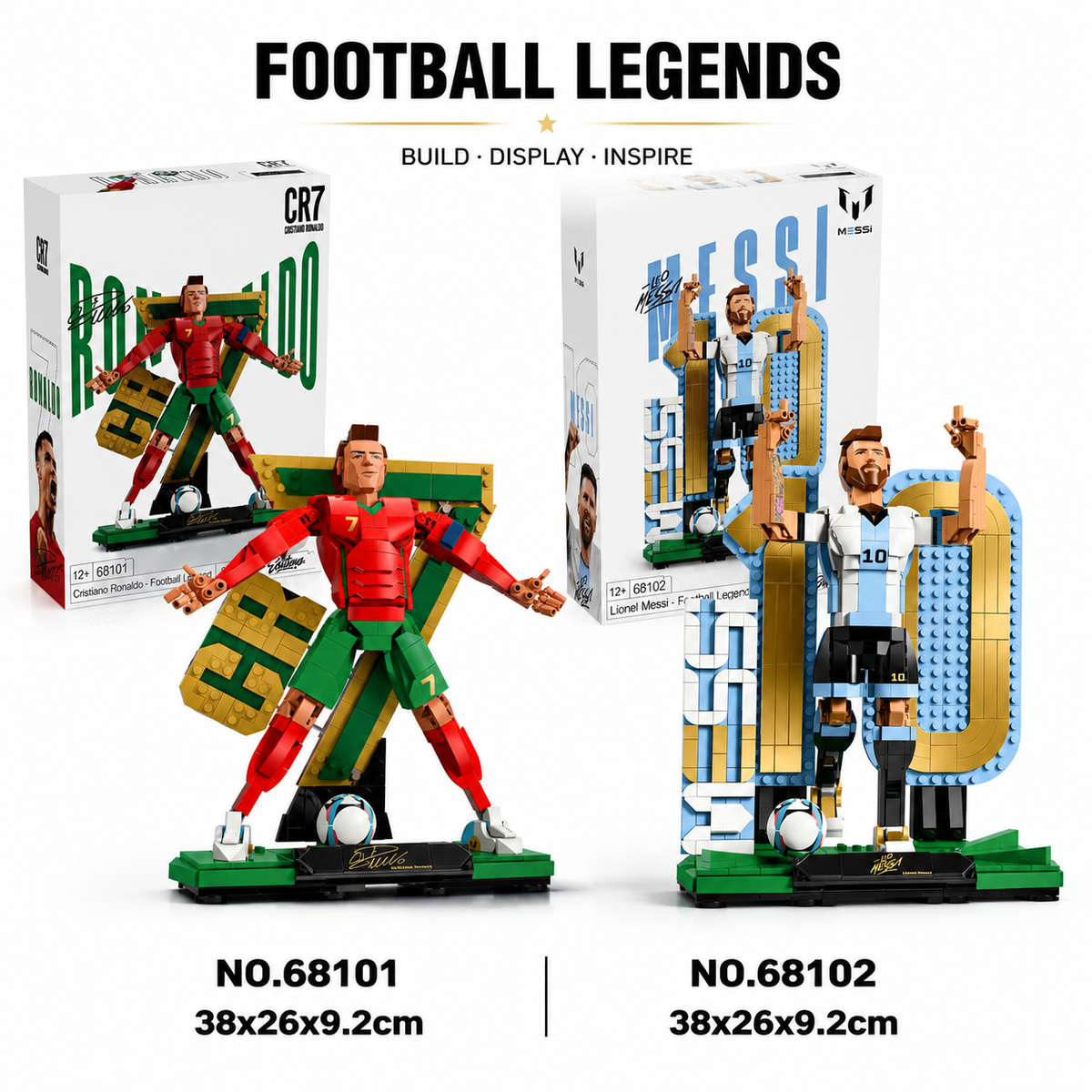 Football legend player building block set main image