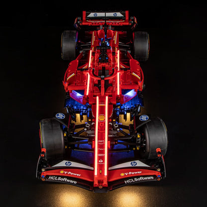 F1 car brick model shown with the LED lighting option