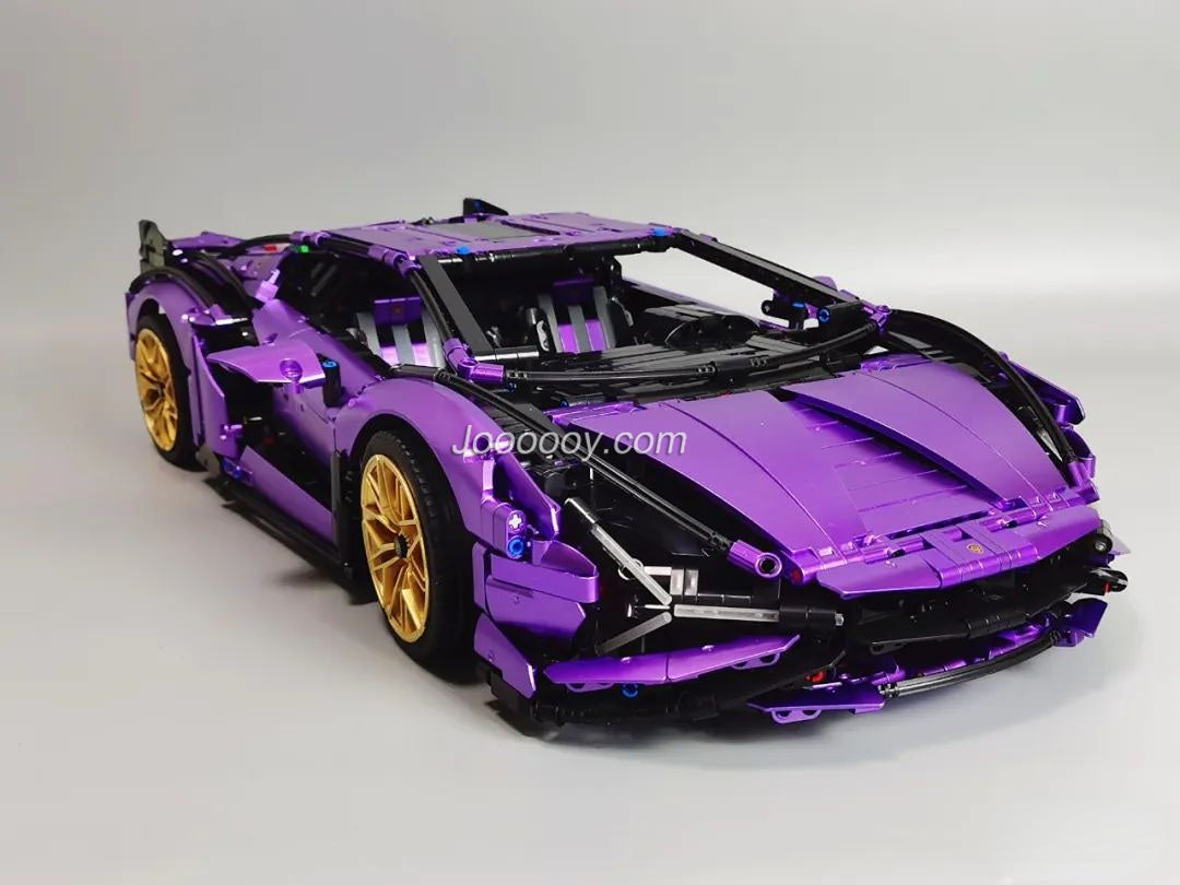 Front detail of the sports car building block set