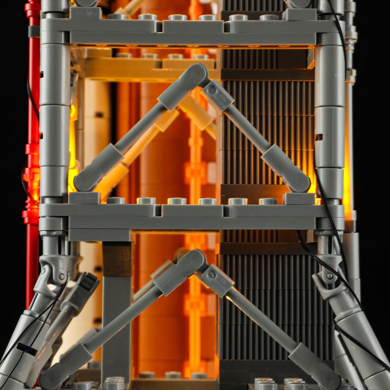 Illuminated base detail on the LED version of the rocket