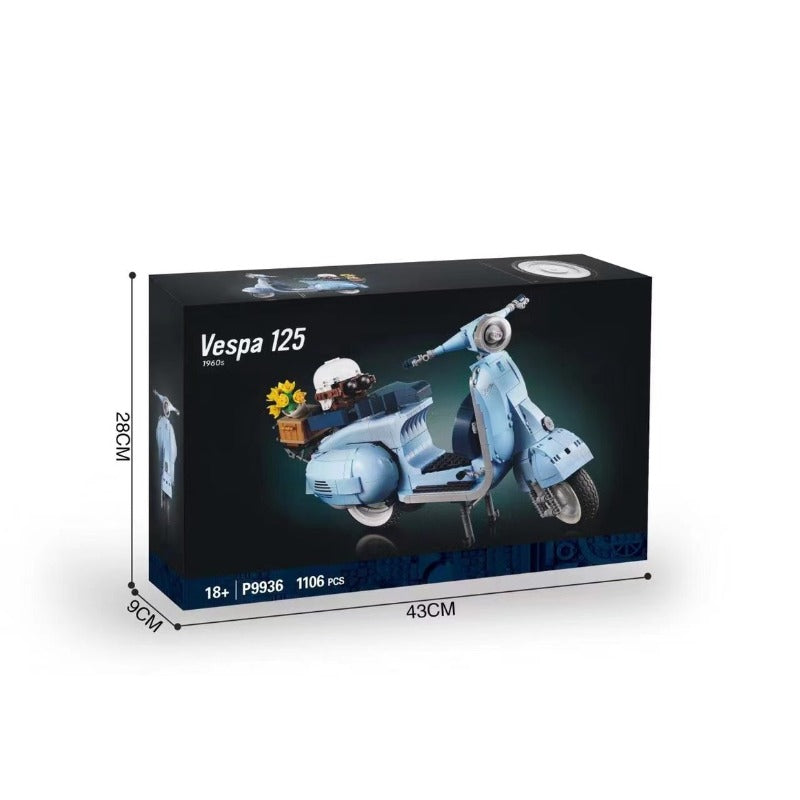 Packaged brick set for the 1106-piece scooter model