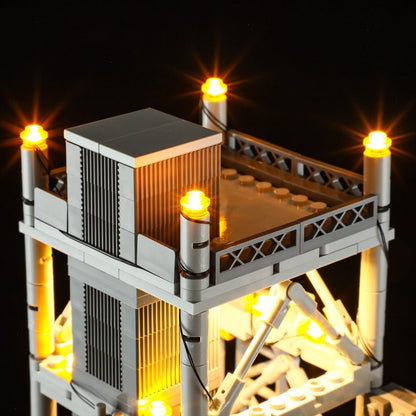 Full rocket build displayed upright on a stand