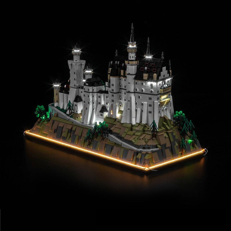 Built castle model shown from another angle