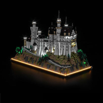 Built castle model shown from another angle
