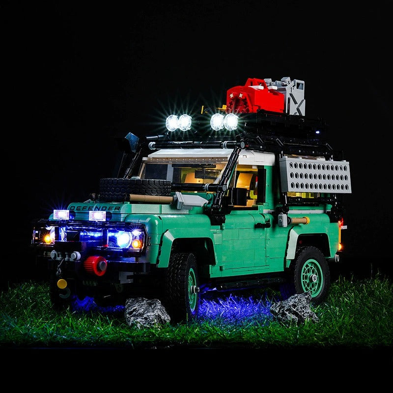 Rear angle of the off-road SUV building set