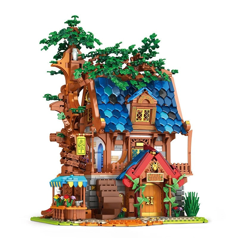 Medieval European Tree House Building Block Set – 2566 PCS – detail view 1
