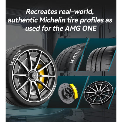 RC hypercar building block model, wheel and tire detail