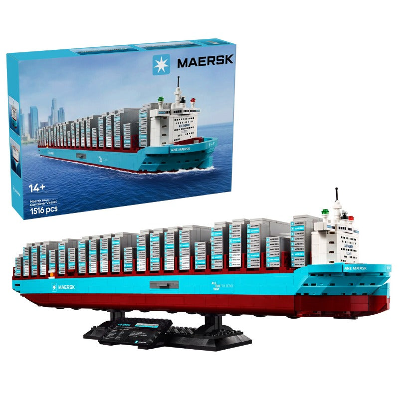 Finished Maersk container vessel building block model
