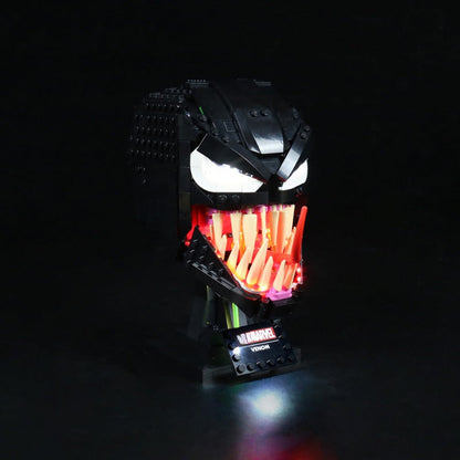 Side profile of the assembled villain head bust model