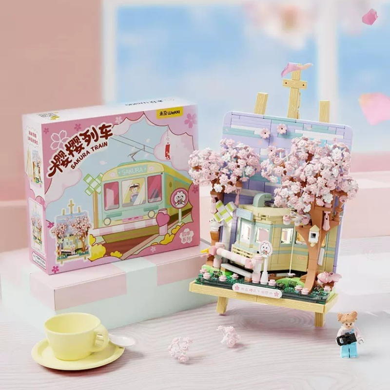 Four seasons series building block set, front view