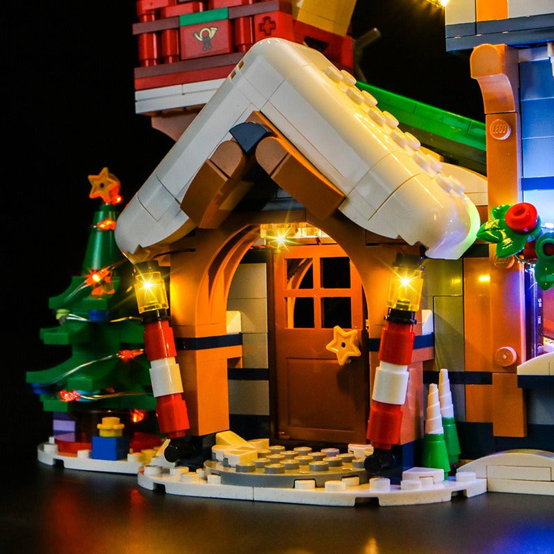 Santa's Post Office building block model, close-up detail