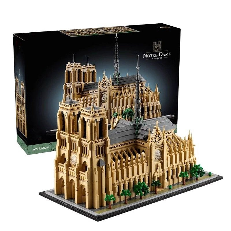Side angle of the 4383-piece landmark model