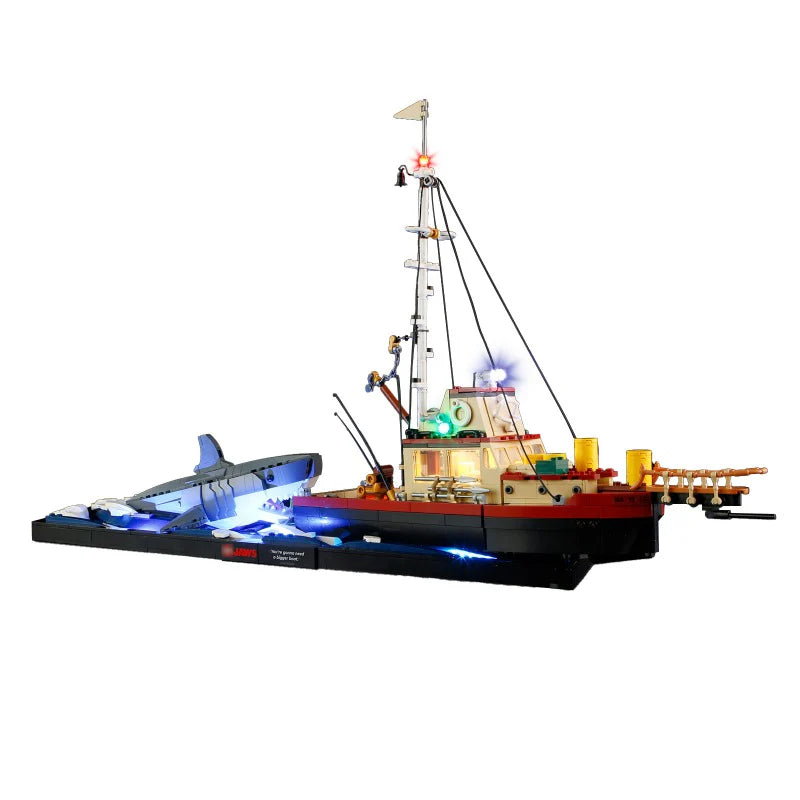 Jaws 21350 – 1503PCS Compatible Building Blocks | 50th Anniversary Movie Collector Display Set
