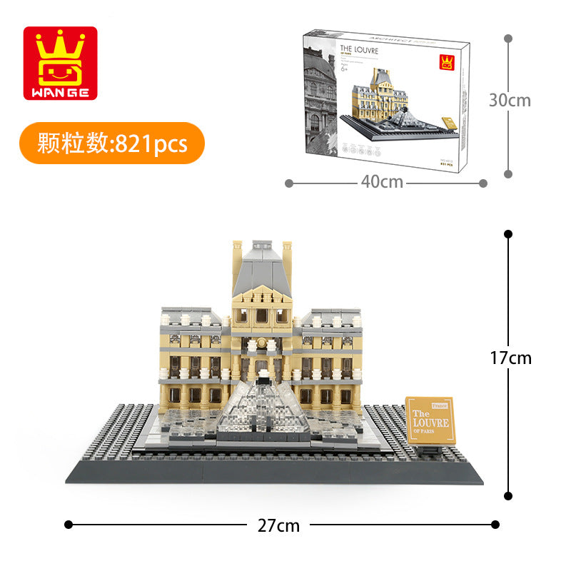 World Landmarks Street View Building Set Series rear angle view of the model