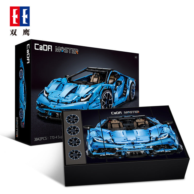 anniversary edition Italian supercar building block model, alternate angle four