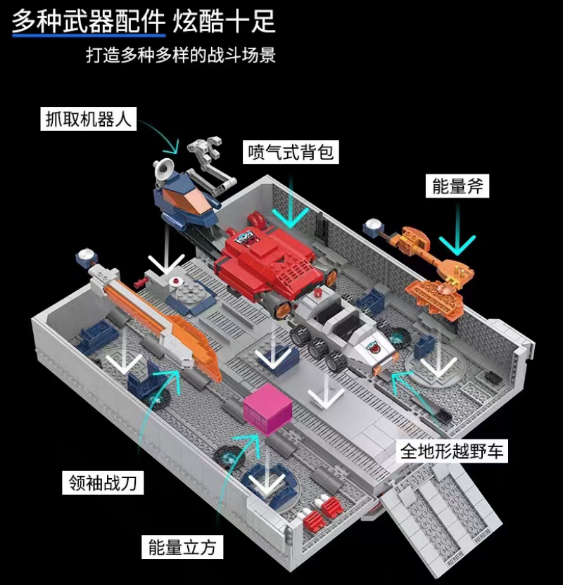 Rear view showing the robot truck compartment construction