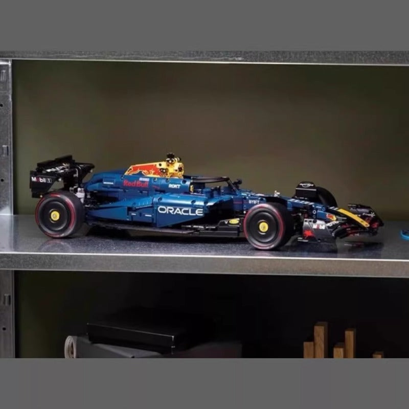 Formula racing car building block model, floor and diffuser detail