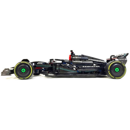 Race car build with yellow printed tires