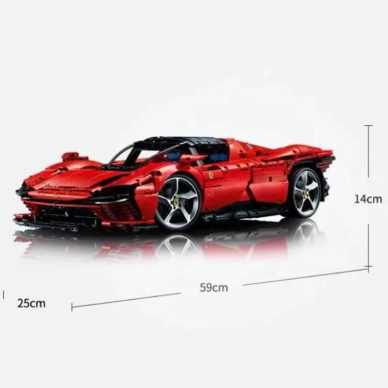 Technic Ferrari Daytona SP3 – 3778PCS LEGO-Compatible Building Blocks | 1:8 Scale Hypercar Collector Set