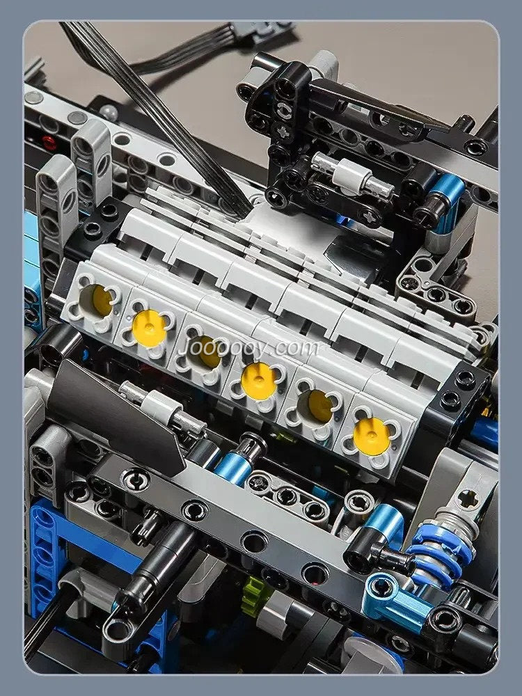 limited edition Italian supercar building block model, rear light and diffuser detail