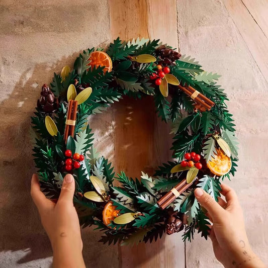 Christmas wreath 1194-piece Christmas wreath building block set