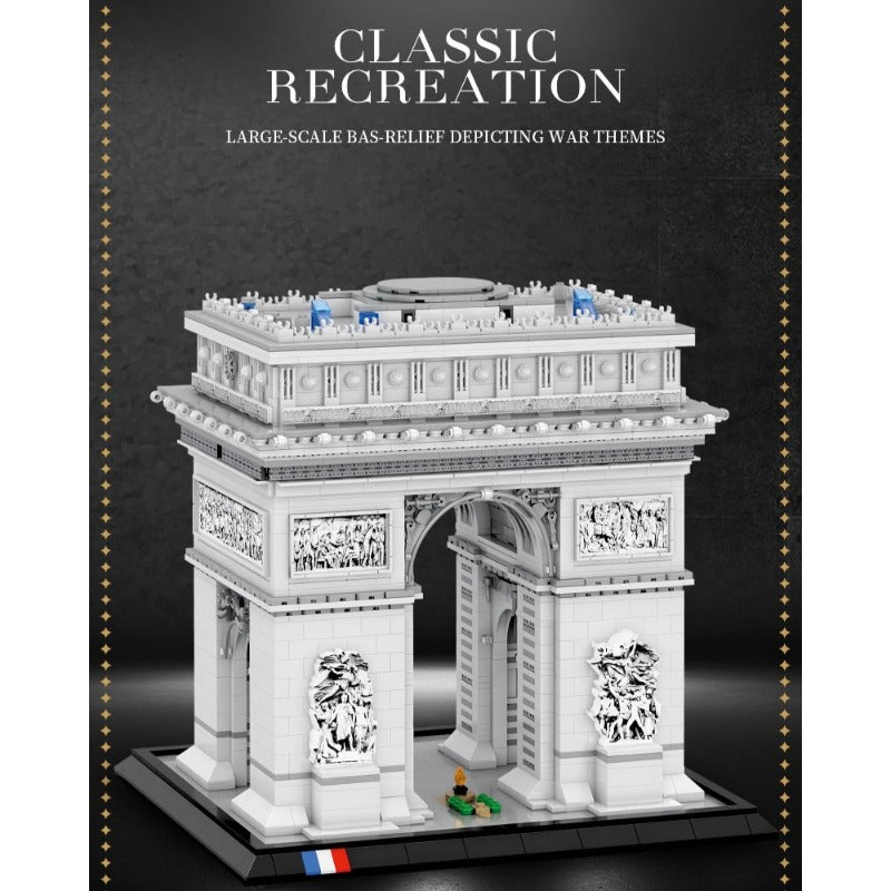arc de triomphe building block set display setting view