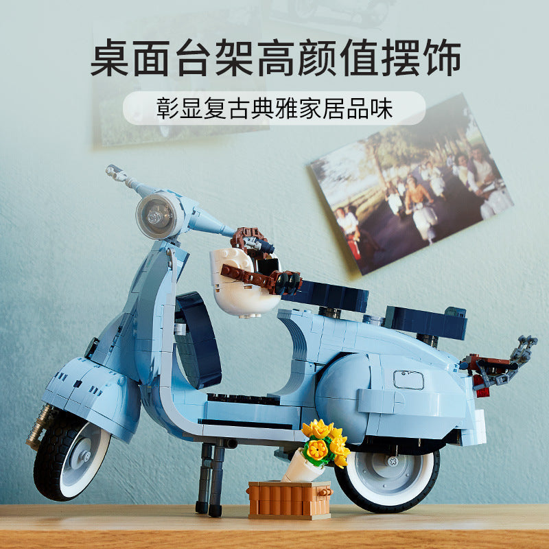Vespa scooter set shown with optional LED lighting kit