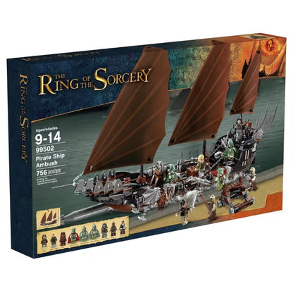 Additional view of the pirate ship brick model