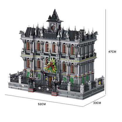 Lunatic Hospital Horror Building Set detailed close-up of brick construction