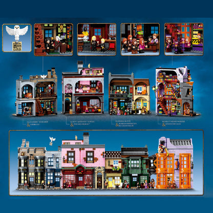 Grand magical alley building block interior room detail