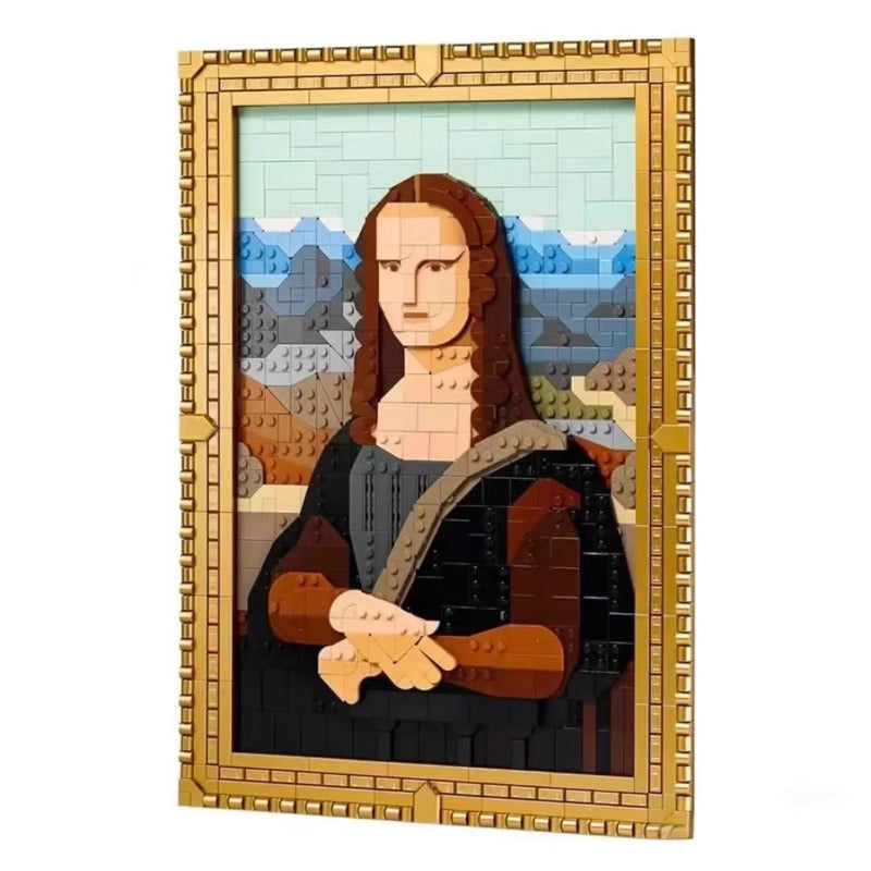 Another product photo of the finished brick portrait