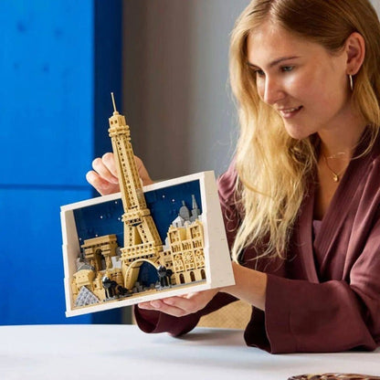 Close-up of Paris architecture building blocks