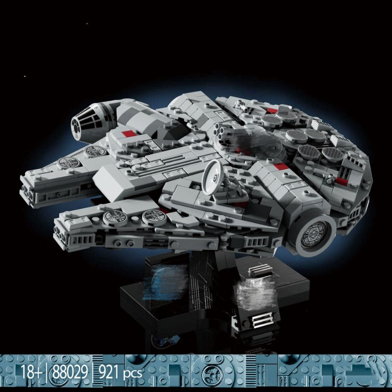 Millennium Falcon starship building block model assembled